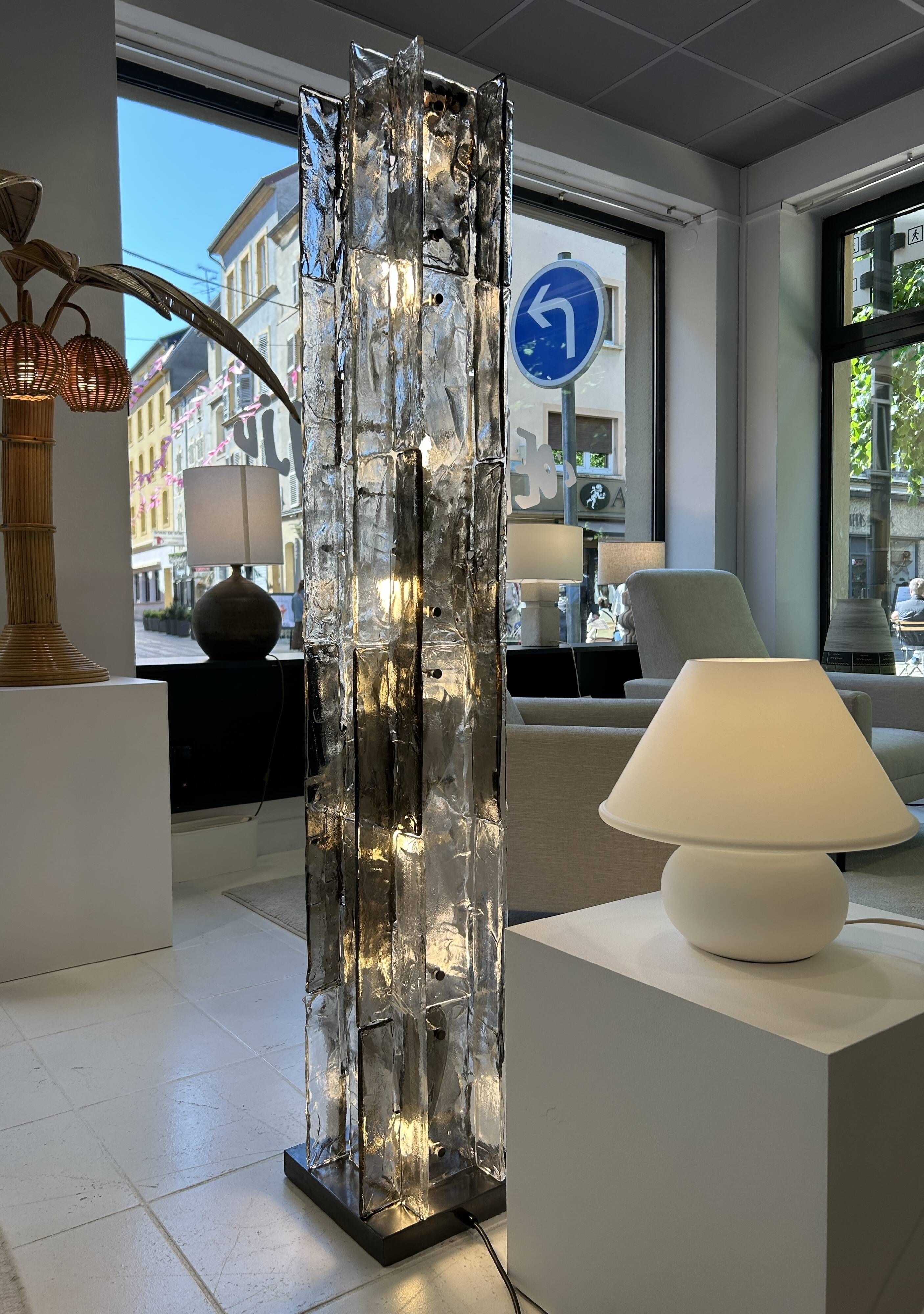 Murano glass floor lamp, Carlo Nason for Mazzega 1970s