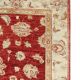 Tapis oriental en laine rouge motif floral,  fait main