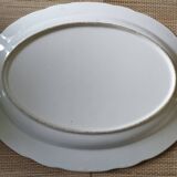 Plat ovale japonisant décor paon