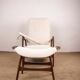 Large Scandinavian Teak Armchair with Ottomans by Folke Ohlsson for Westnofa 1960.