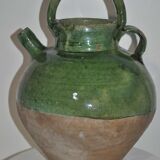 Jug in glazed old water pitcher southern france chevrette