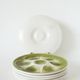 Set of 5 Moulins des Loups oyster plates, Green, 1960