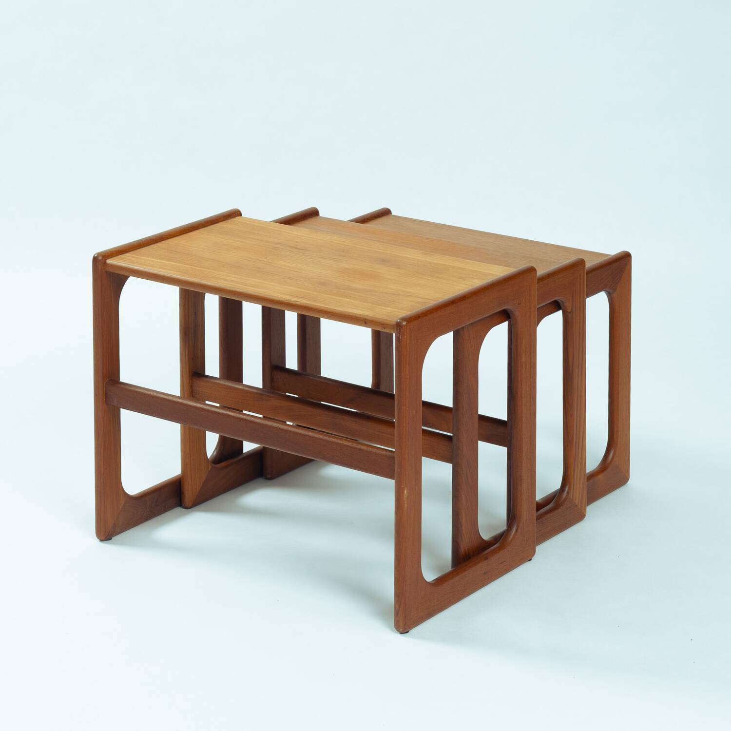 Danish teak mid century modern nesting tables Salin, Nyborg, Denmark 1960s