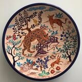 Circular dish in Longwy enamels, numbered
