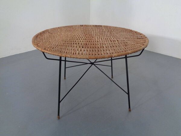 Italian String Basket Coffee Table, 1950s