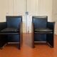 Mario Bellini - pair of BREAK 401 leather armchairs for CASSINA