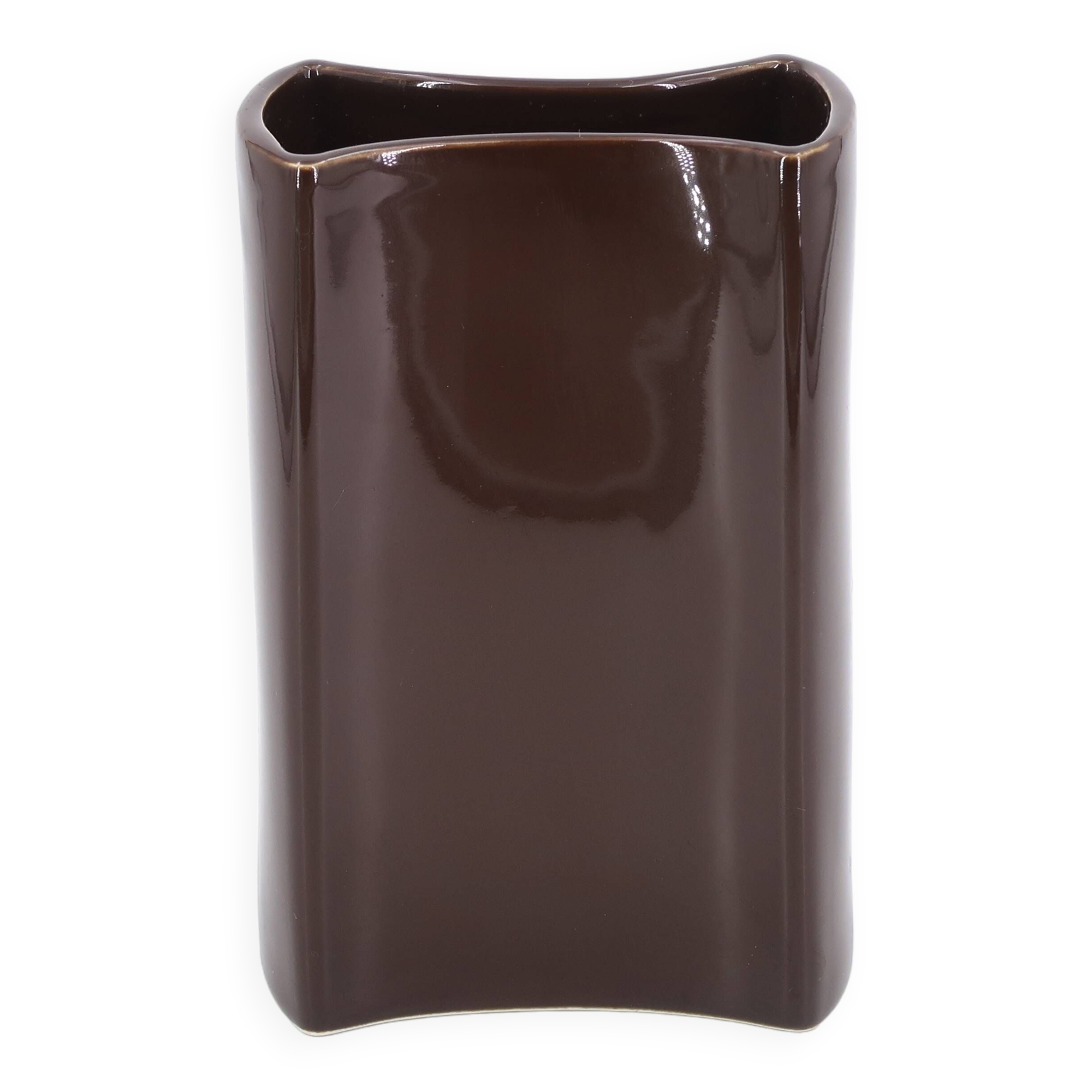 Brown ceramic vase, 1970s