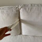 Convertible armchair linen wrinkled calvi