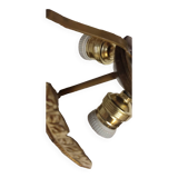 Plafonnier en cristal et laiton. Espagne, années 1950.