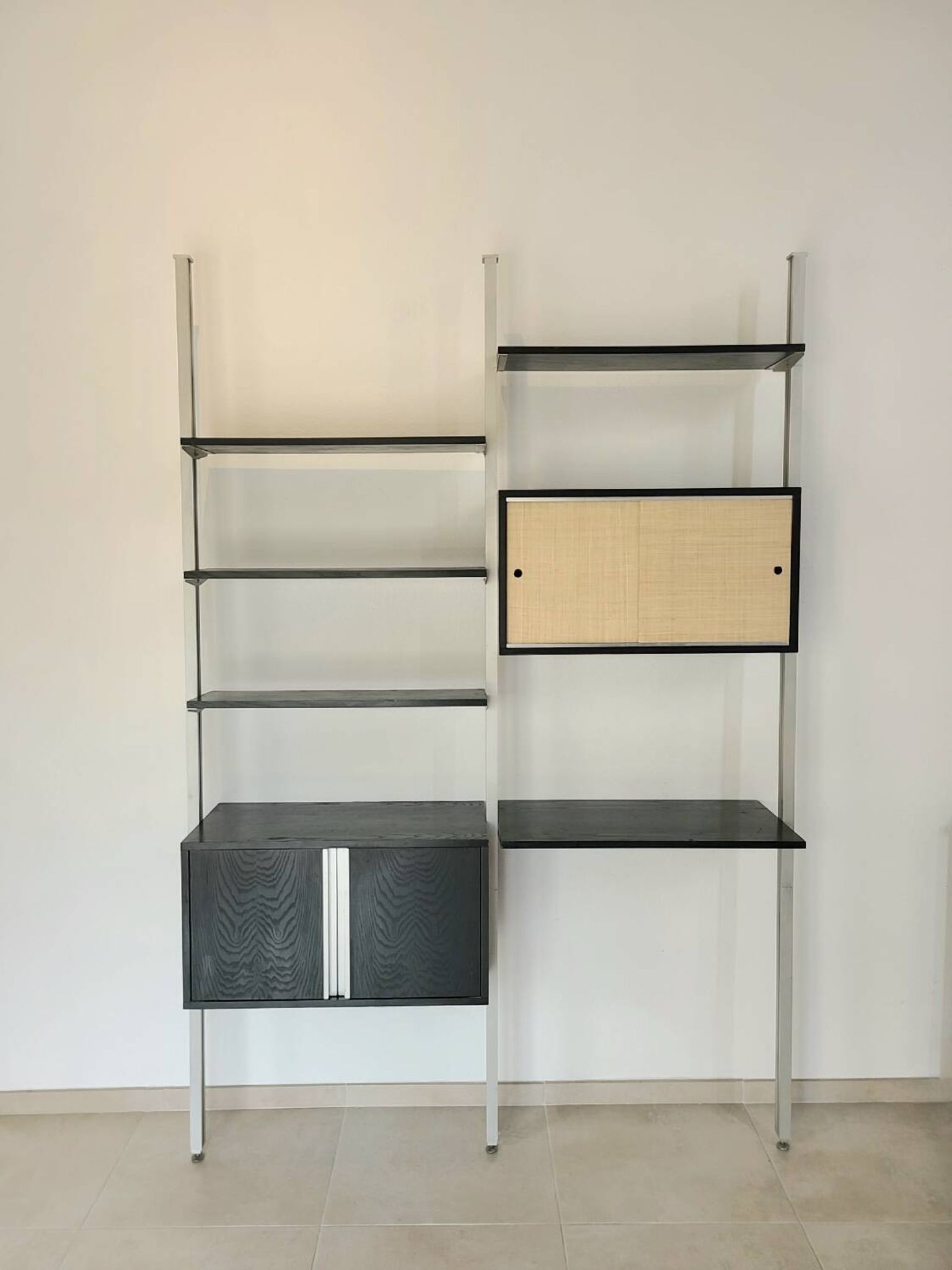 Vintage hanging bookcase design Michel Ducaroy Roche Bobois 1970