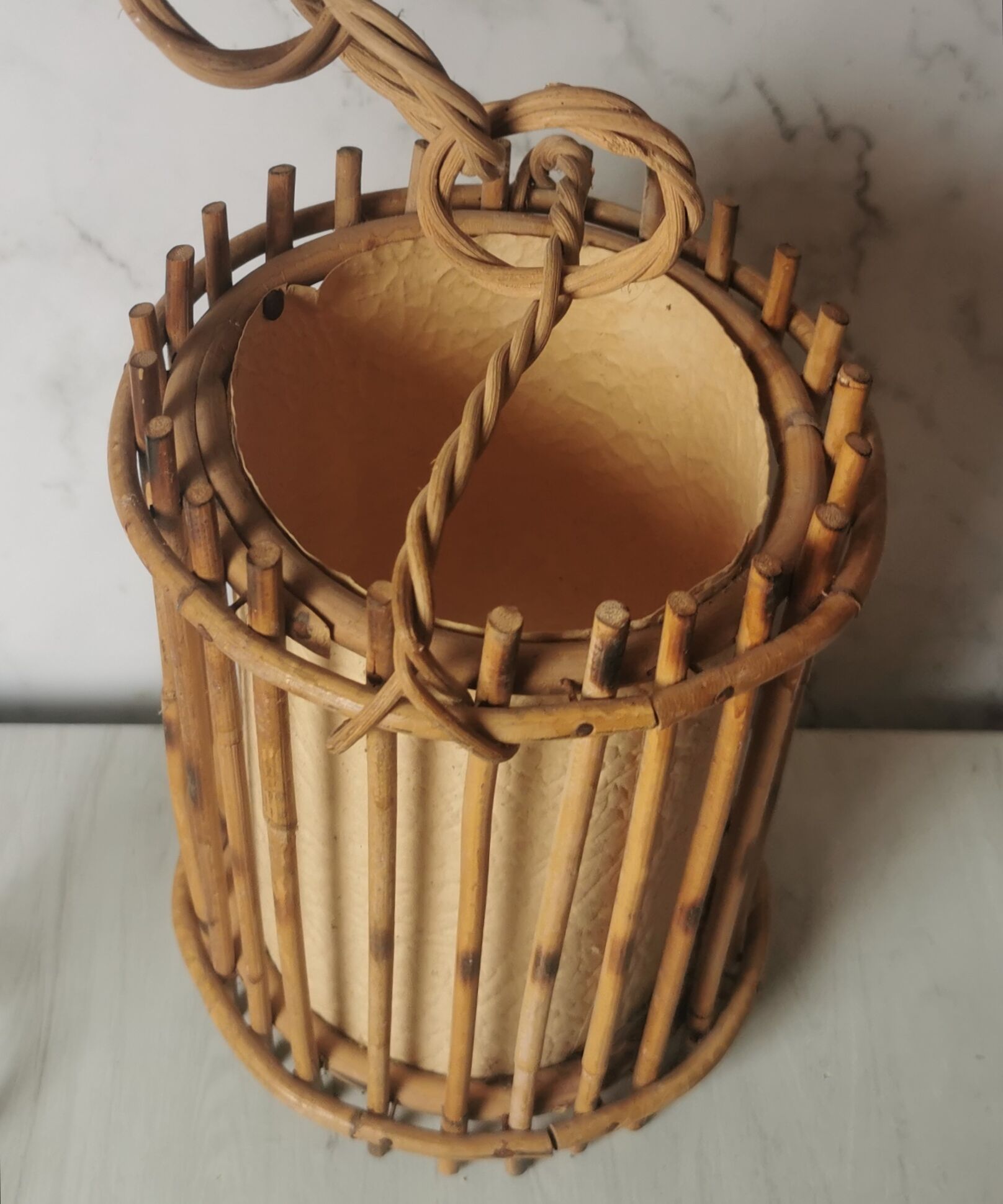 Vintage bamboo and rattan suspension