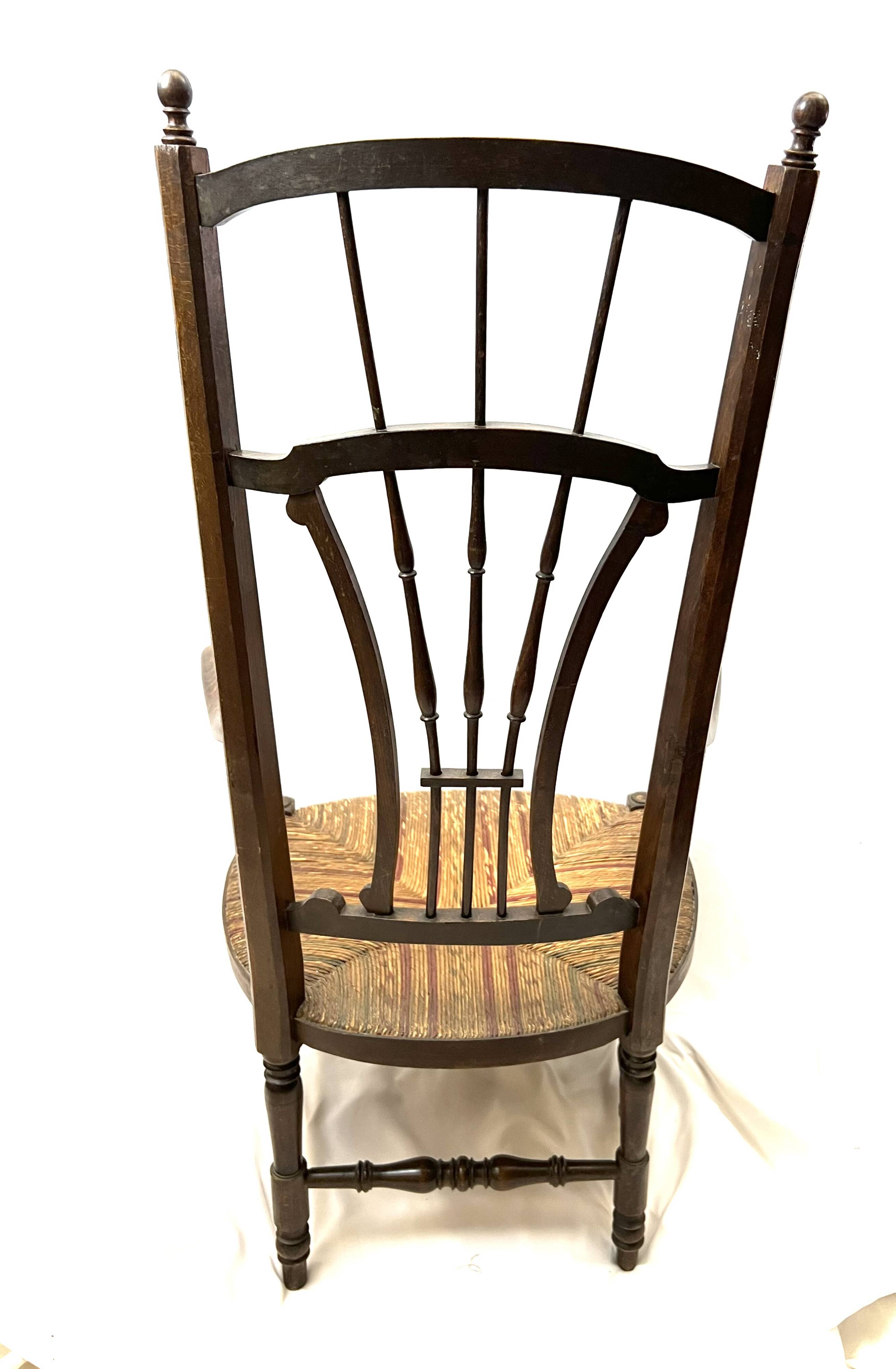 19th century Provencal nurse's chair wide seat