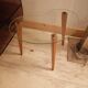 Petite table basse d appoint verre bois forme haricot 1960 1970