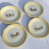 Series 11 plates stagecoach Céranord St Amand vintage 1960