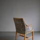 Swedish Grace floral birch wood armchair