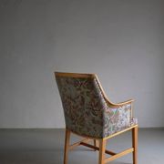 Fauteuil en bois de bouleau à motif floral Swedish Grace