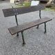 Cast iron garden bench with solid oak seat