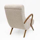 Attribute to Paolo Buffa Mid-century Modern Italian Bouclè Armchairs, Pair