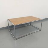 Vintage USM style coffee table in melamine and chrome metal