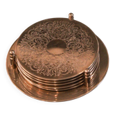 Set de sous-verres en alpaga avec support