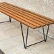 Banc design bois et acier vintage
