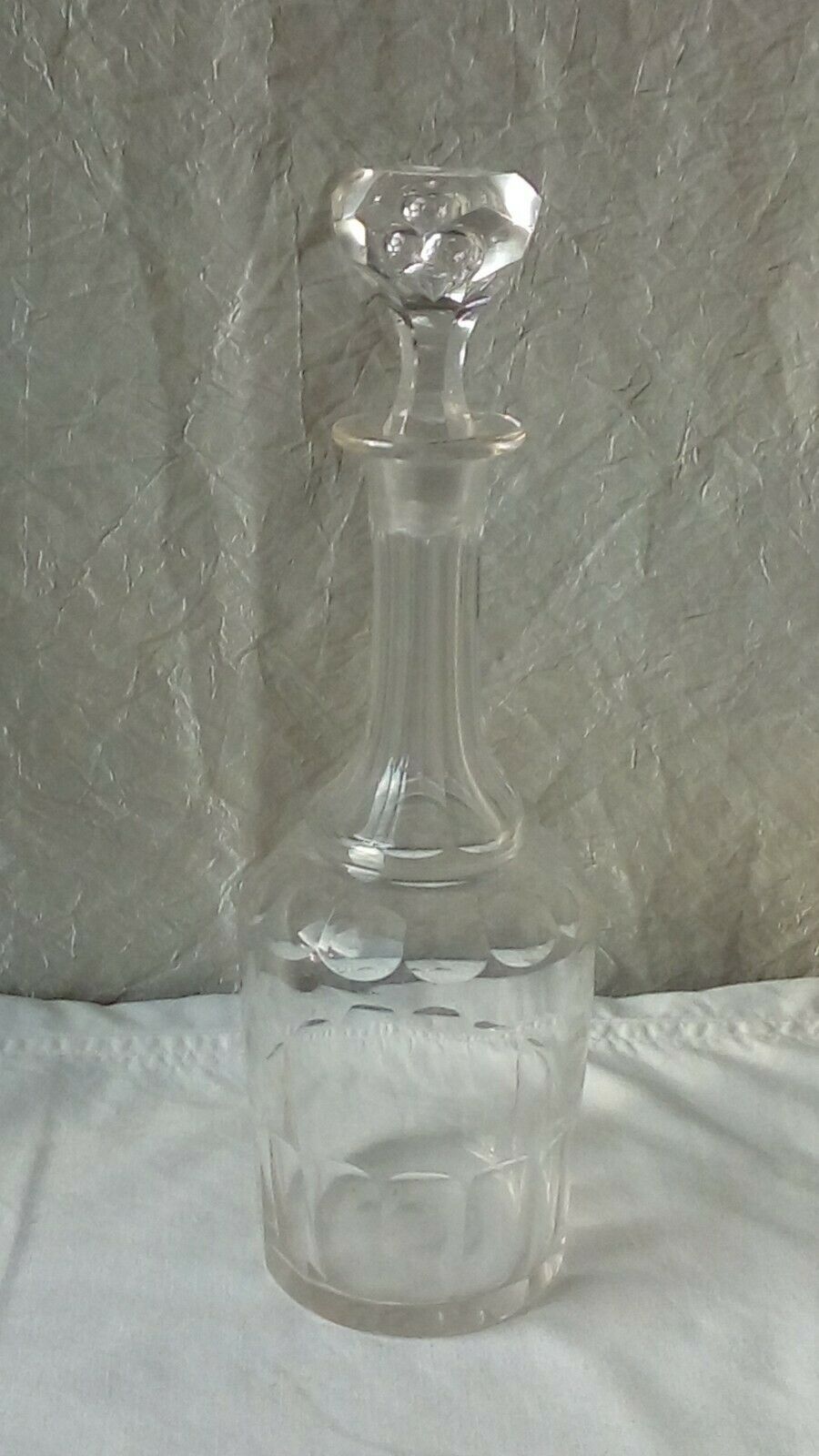 Crystal liquor decanter with canelures napoleon iii era