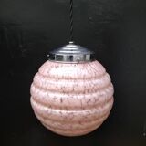 pink opaline pendant light