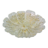 Splendid large size Italian Murano glass yellow and transparent ceiling light