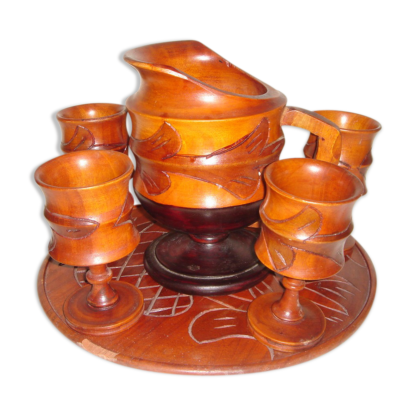 Wooden orangeade set, Martinique 1970