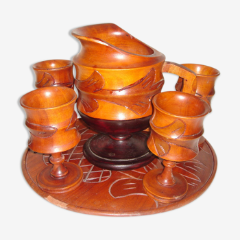 Wooden orangeade set, Martinique 1970