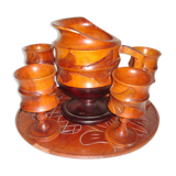 Wooden orangeade set, Martinique 1970