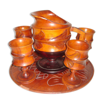 Wooden orangeade set, Martinique 1970