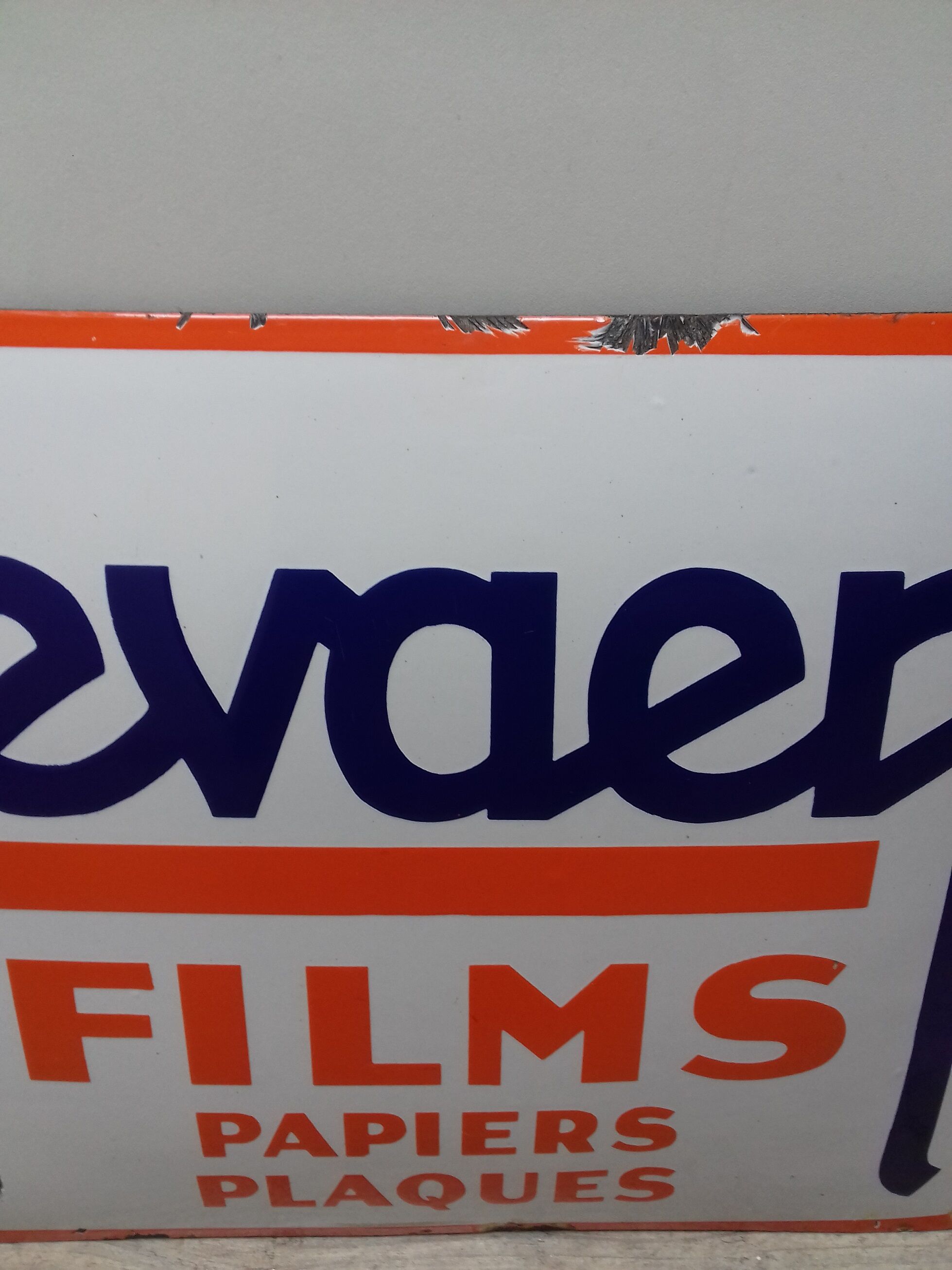 Enamel plate "film Gevaert"