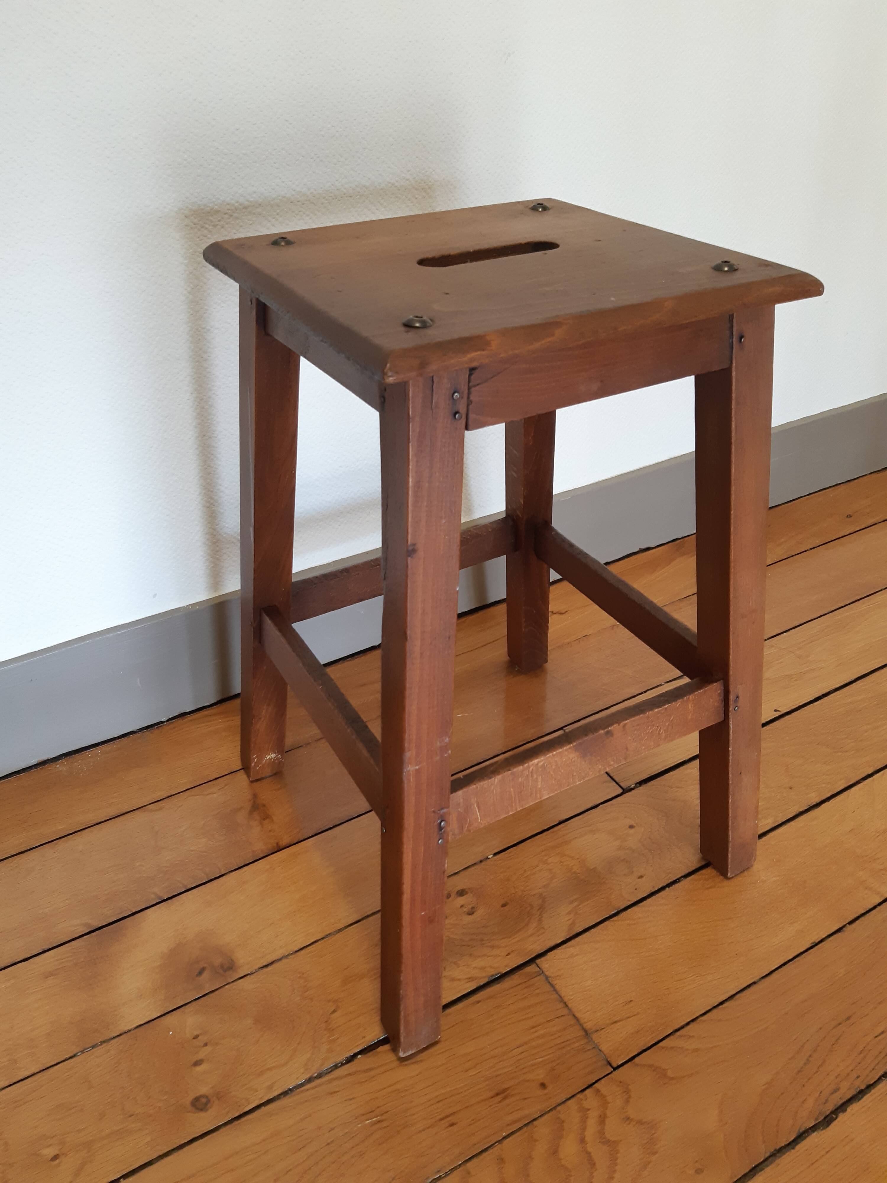Wooden workshop tabouret