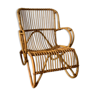 Rattan chair Selency x Monoprix Croisé Laroche