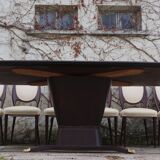 Dining Room Table and Mahogany Chairs by Fratelli Rigamonti, 1950s, Set of 7