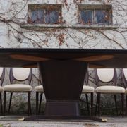 Dining Room Table and Mahogany Chairs by Fratelli Rigamonti, 1950s, Set of 7