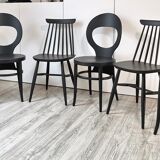 Series of 6 mismatched bistro chairs Baumann and Gizycko