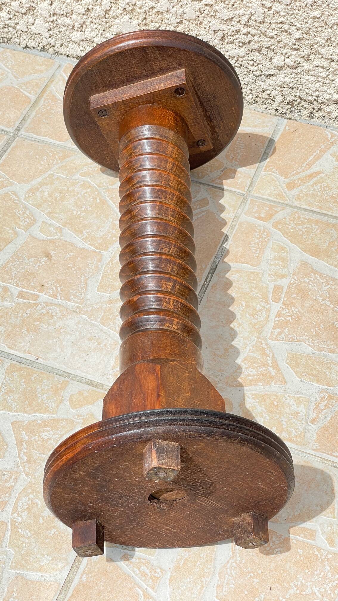 Charles dudouyt vintage oak plants holder