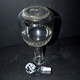 Antique carafe engraved with a laurel frieze, circa 1900