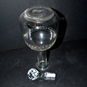 Carafe ancienne gravée frise de laurier 1900