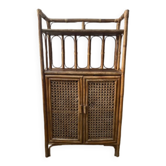 Rattan bamboo stand shelf