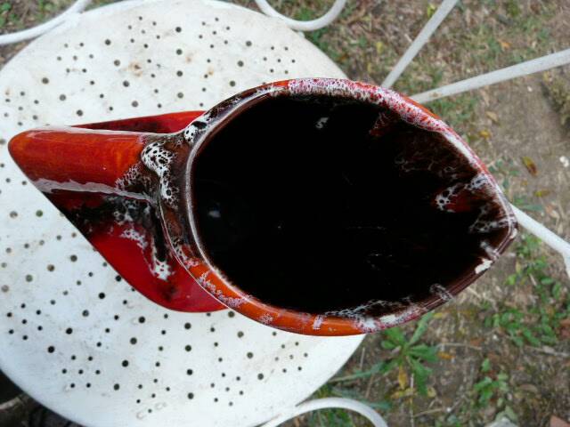 Large Vallauris pitcher in enamelled ceramic from the 60s