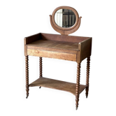 Vintage 1950s turned wood dressing table