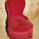 Fauteuil crapaud bordeaux