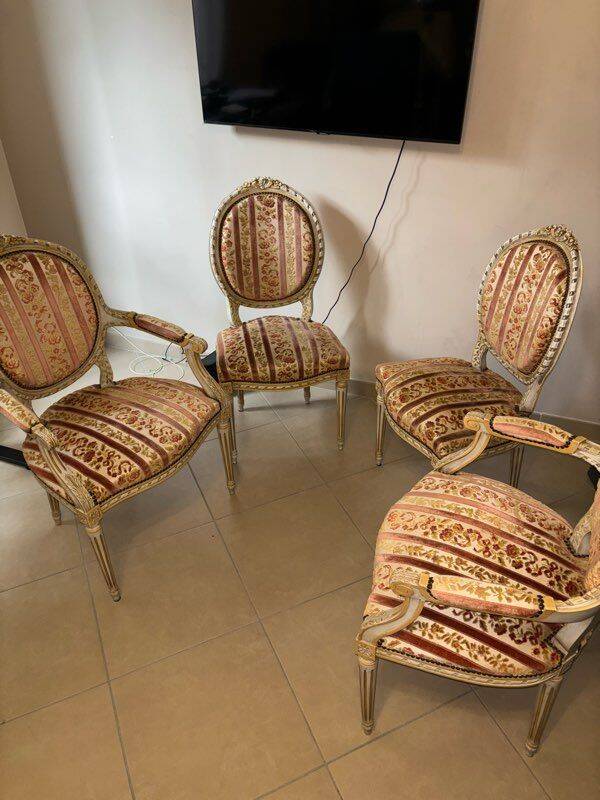 2 Pairs of Louis XVI period armchairs