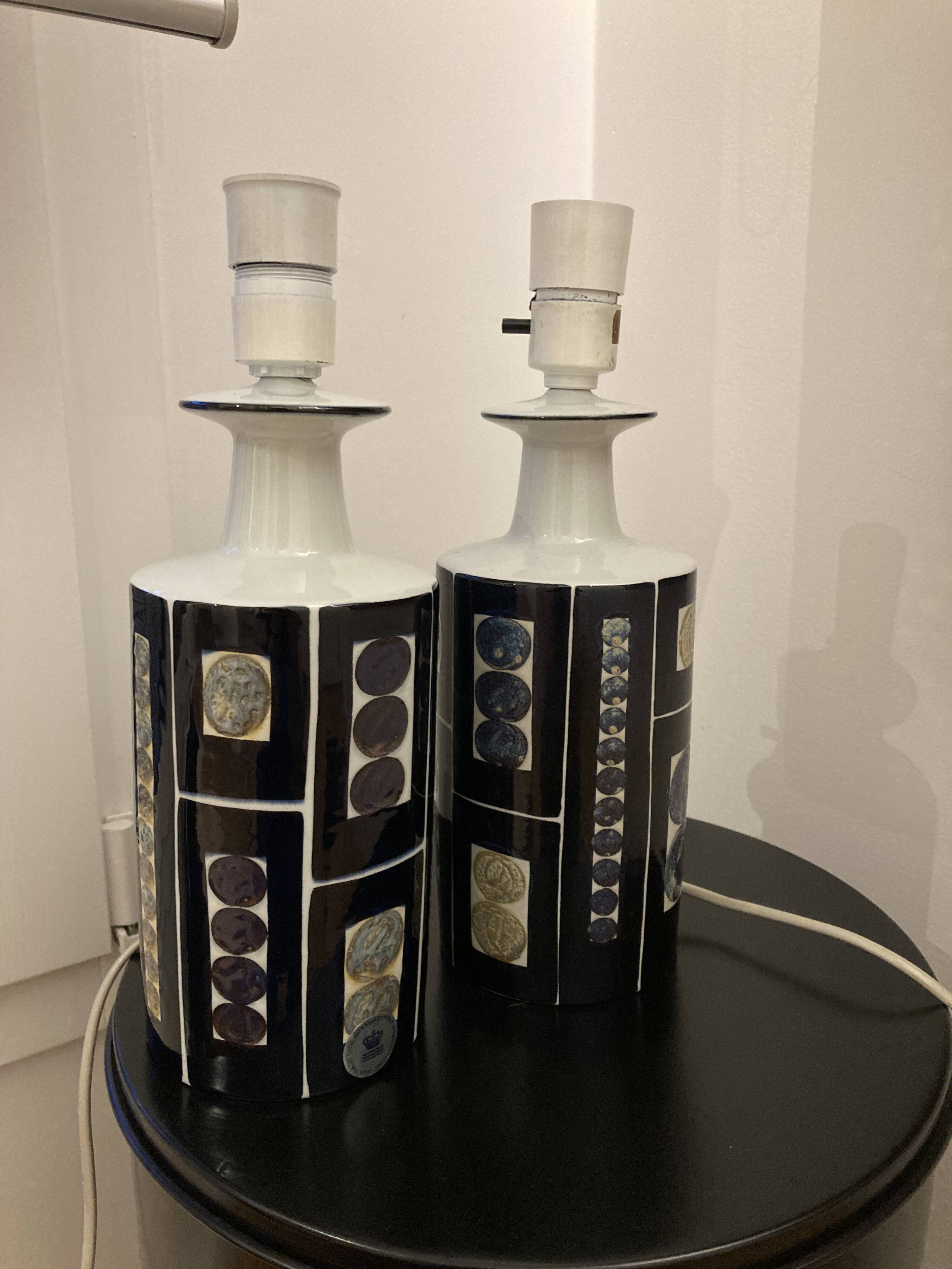 Paire de lampes royal copenhagen