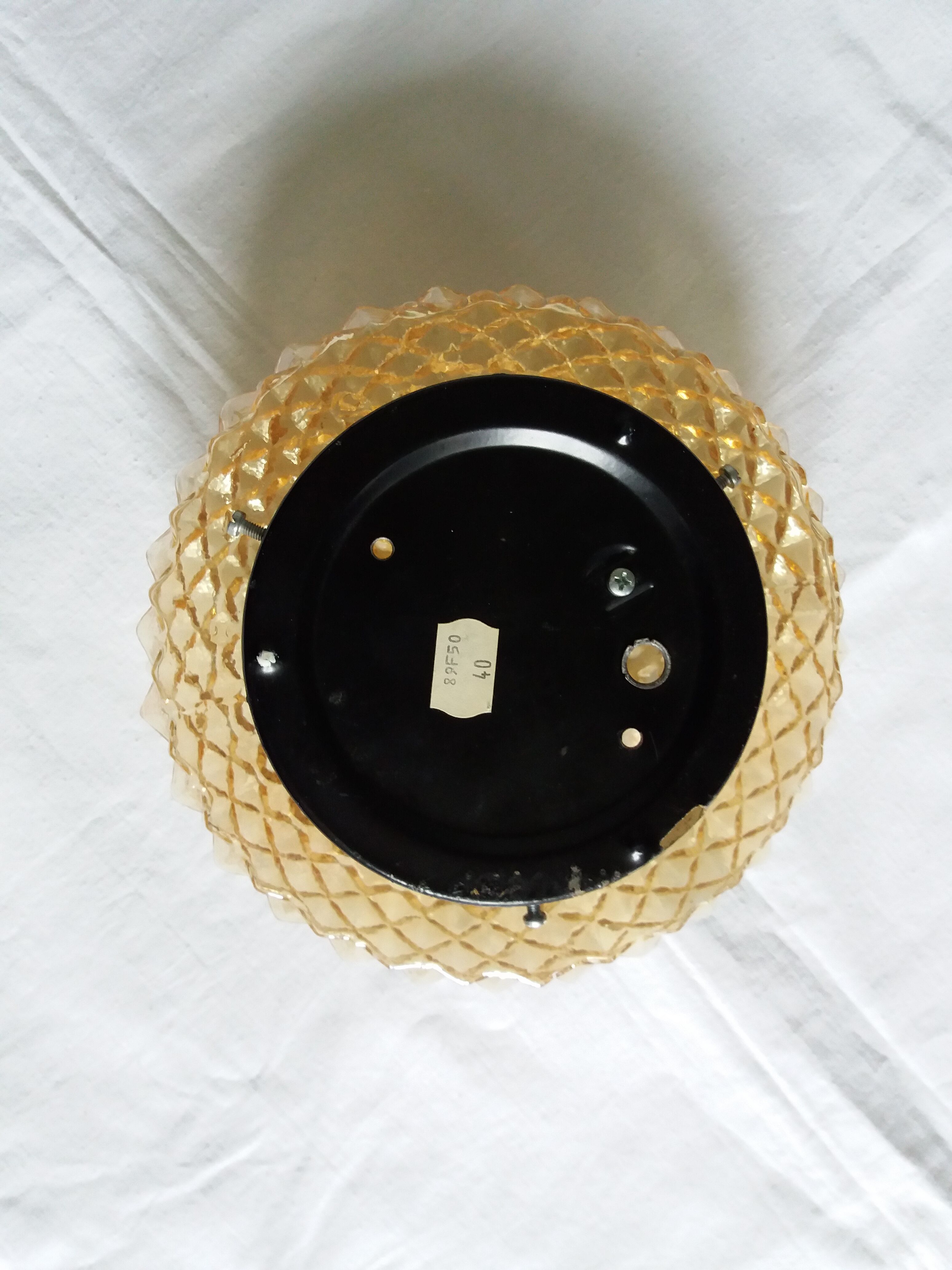 Molded glass wall lamp or ceiling lamp