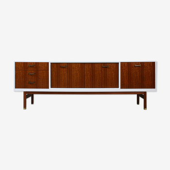 White lacquered long sideboard G Plan, 1960’s