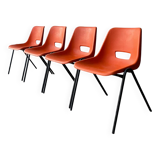 1960s Mid-Century modern dining set by Schreiber Furniture and AB tubular Products